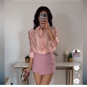 NWT Zara Oversized Jewel Embroidered Shirt